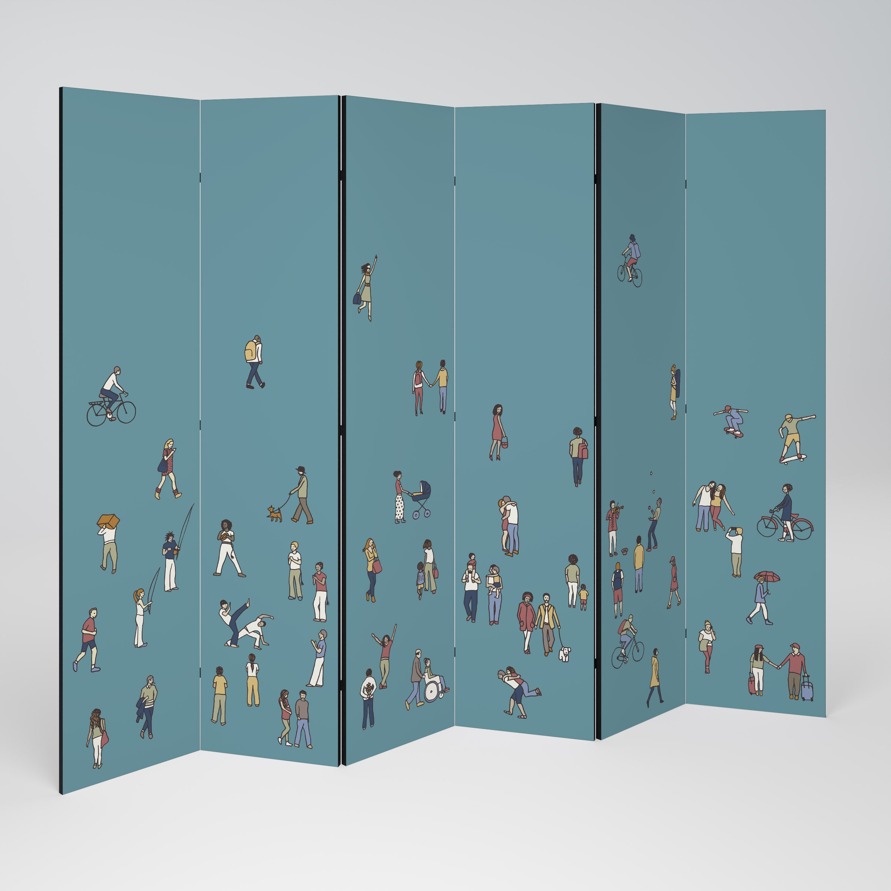 COLLECTIVE STREAM Decorative 6-Panel Room Divider