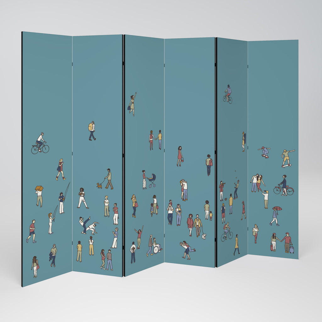 COLLECTIVE STREAM Decorative 6-Panel Room Divider