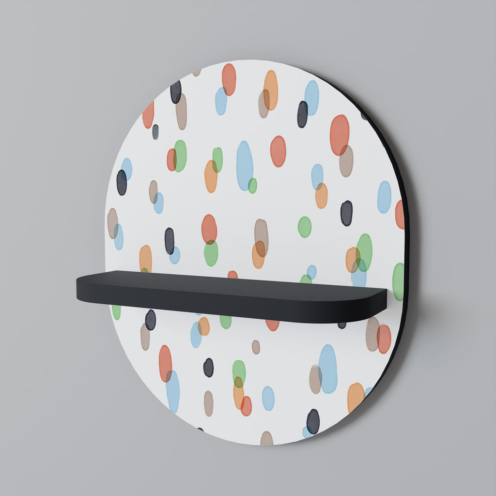 Étagère d'art ovale ENERGETIC SPOTS en finition noire