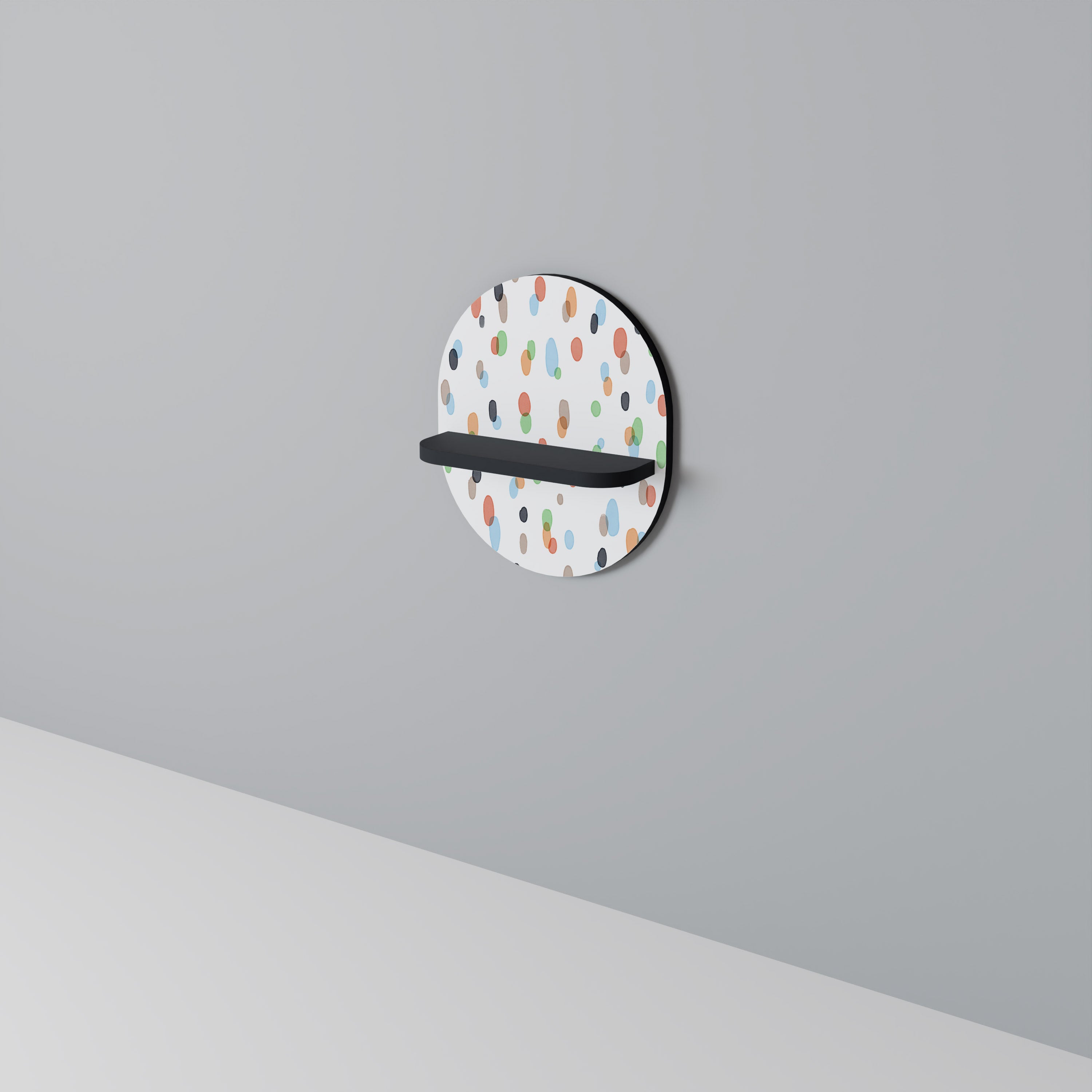 Étagère d'art ovale ENERGETIC SPOTS en finition noire