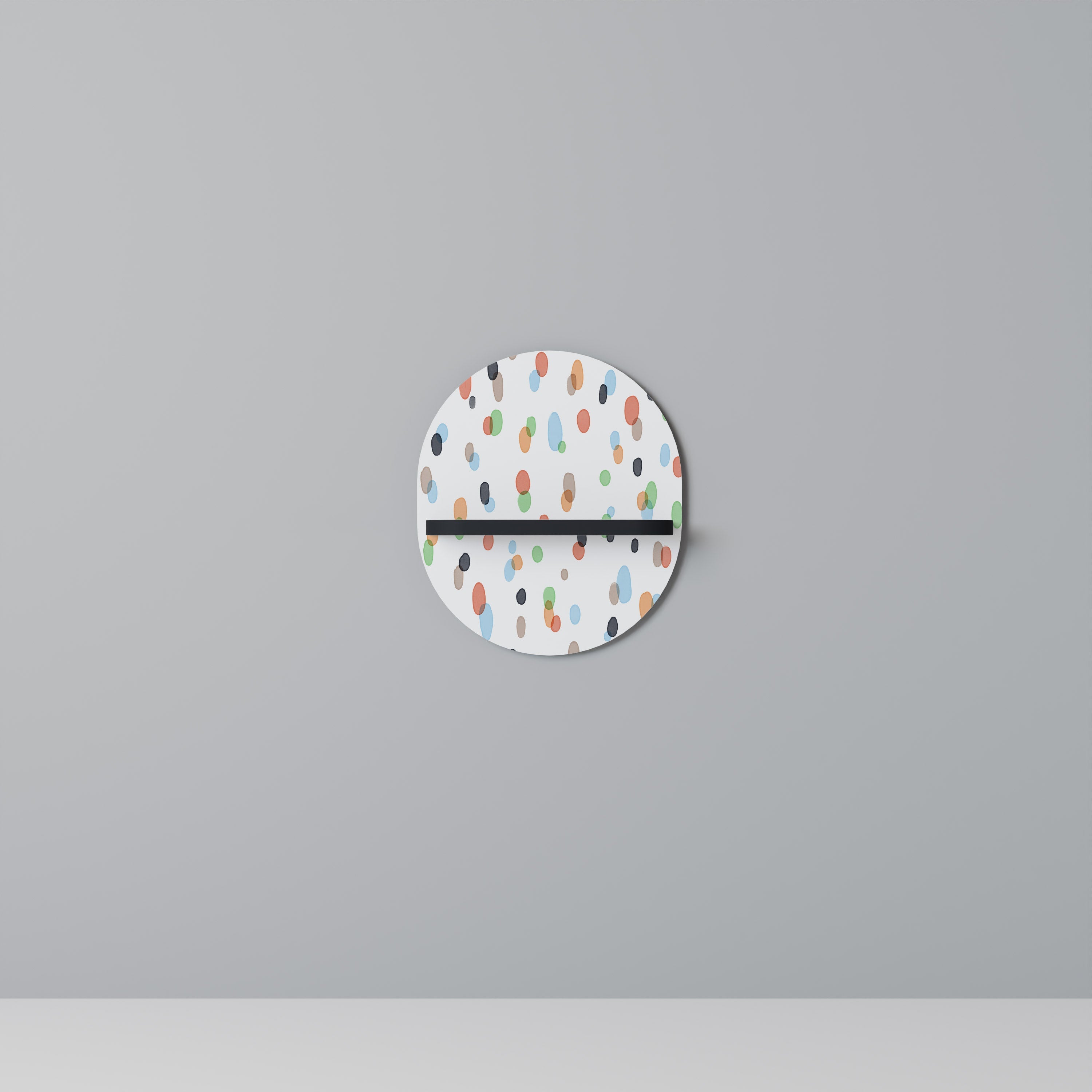 Étagère d'art ovale ENERGETIC SPOTS en finition noire