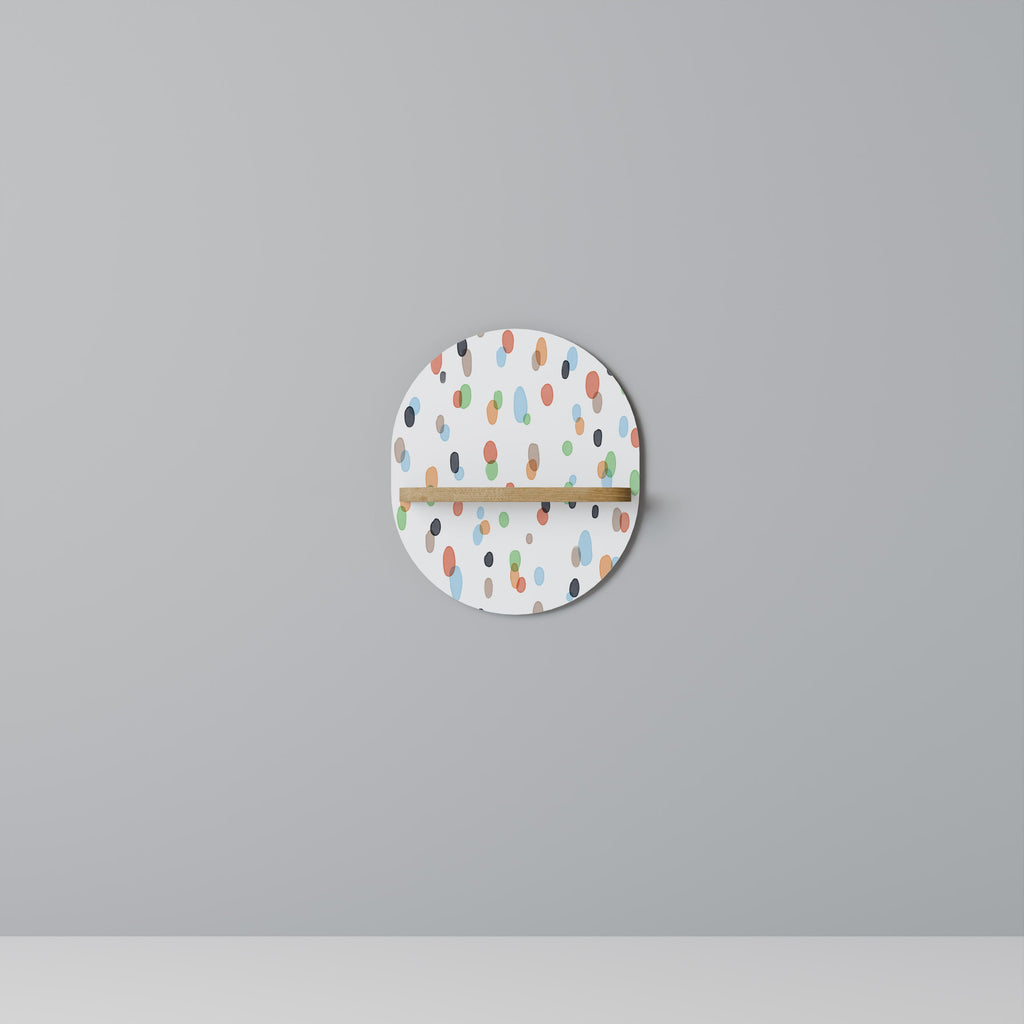 ENERGETIC SPOTS Oval Art Shelf In Oak Effect
