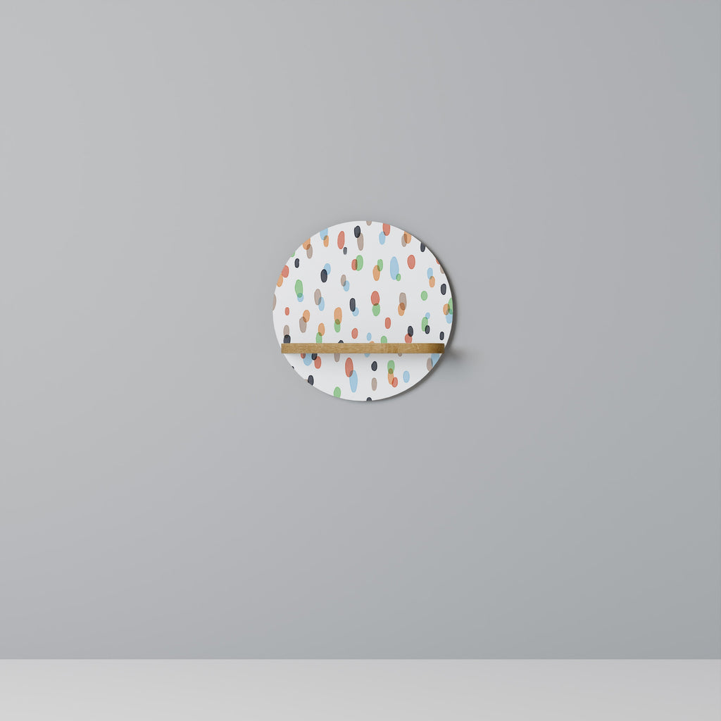 Étagère d'art ronde ENERGETIC SPOTS effet chêne