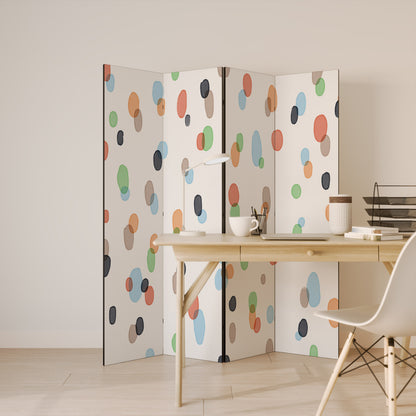 ENERGETIC SPOTS 4-Panel Room Divider