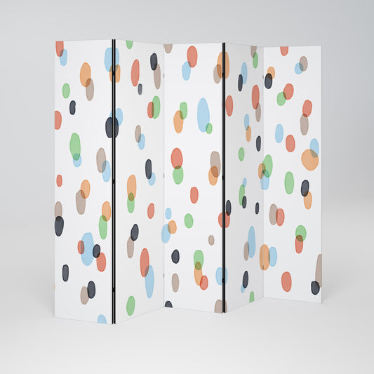 ENERGETIC SPOTS 5-Panel Room Divider