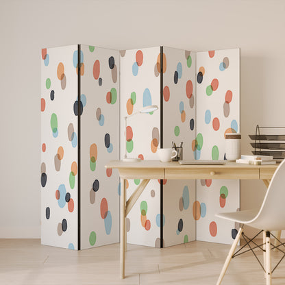 ENERGETIC SPOTS 5-Panel Room Divider