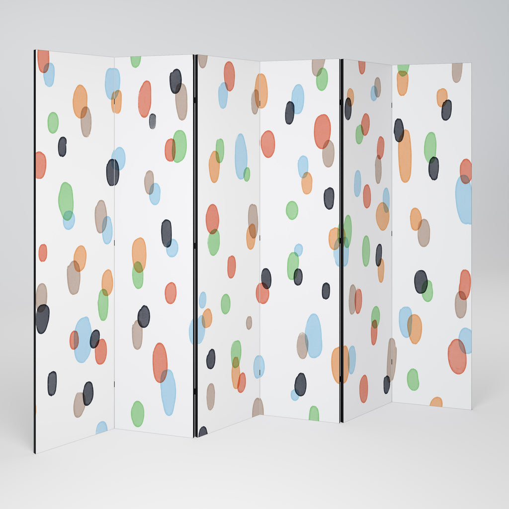 ENERGETIC SPOTS Decorative 6-Panel Room Divider