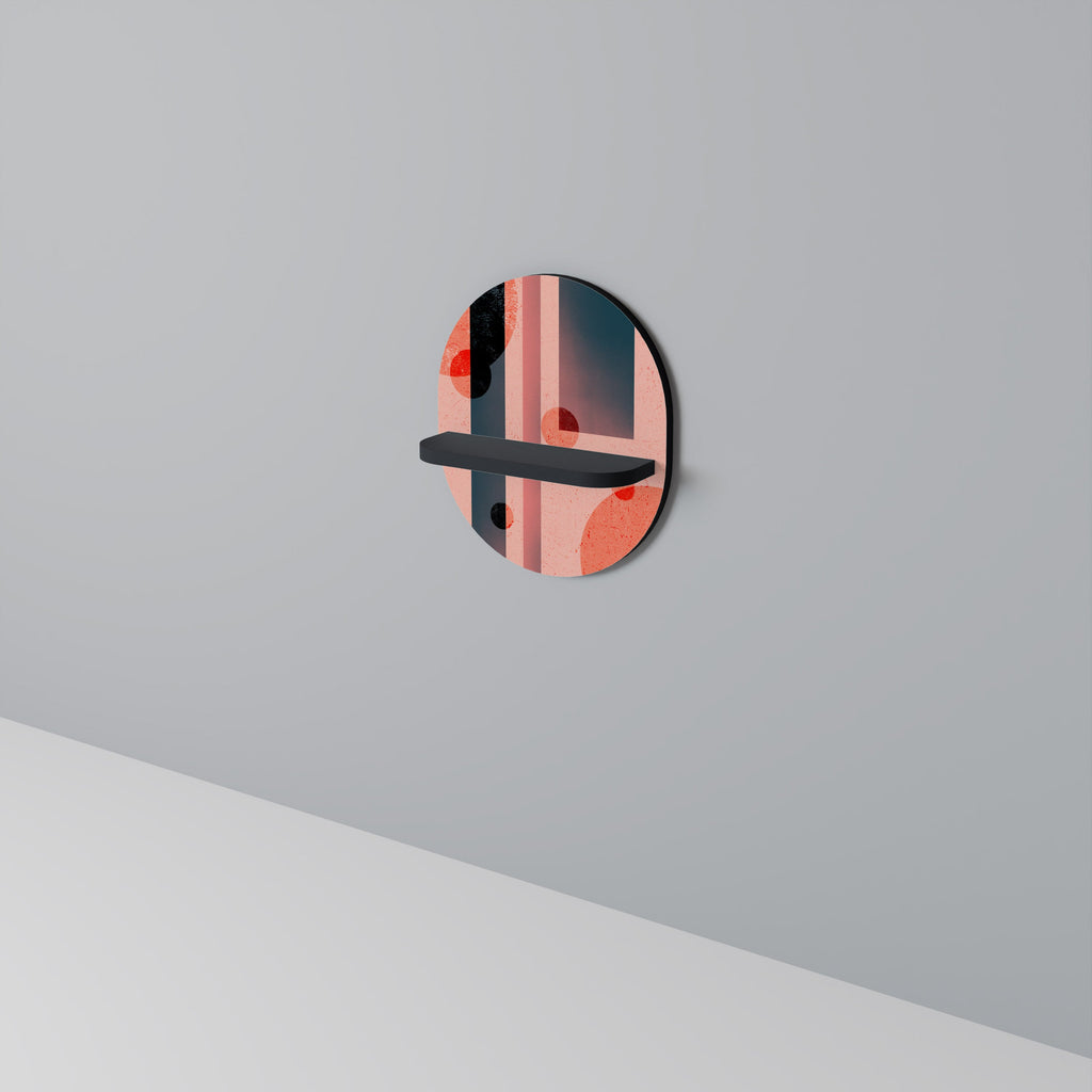 Étagère d'art ovale BLUSHED SPECTRUM en finition noire