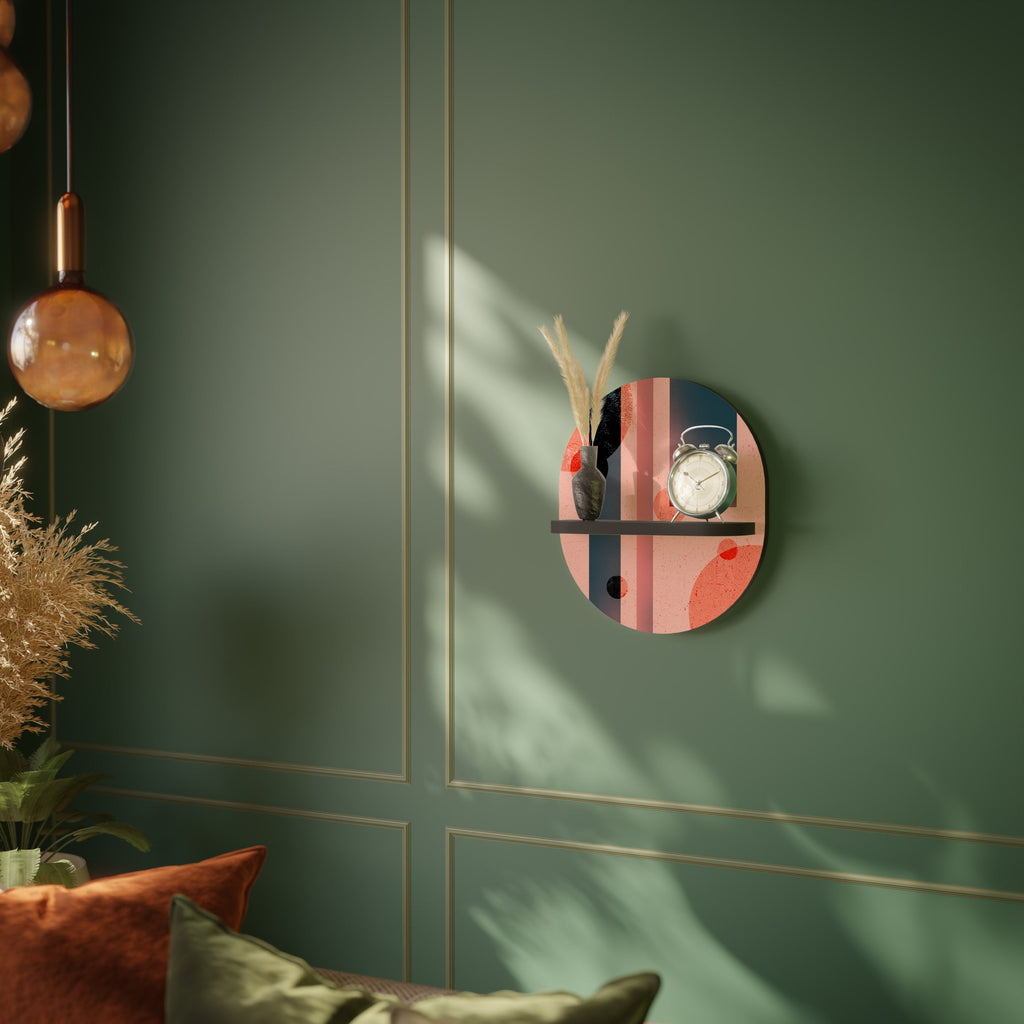 Étagère d'art ovale BLUSHED SPECTRUM en finition noire