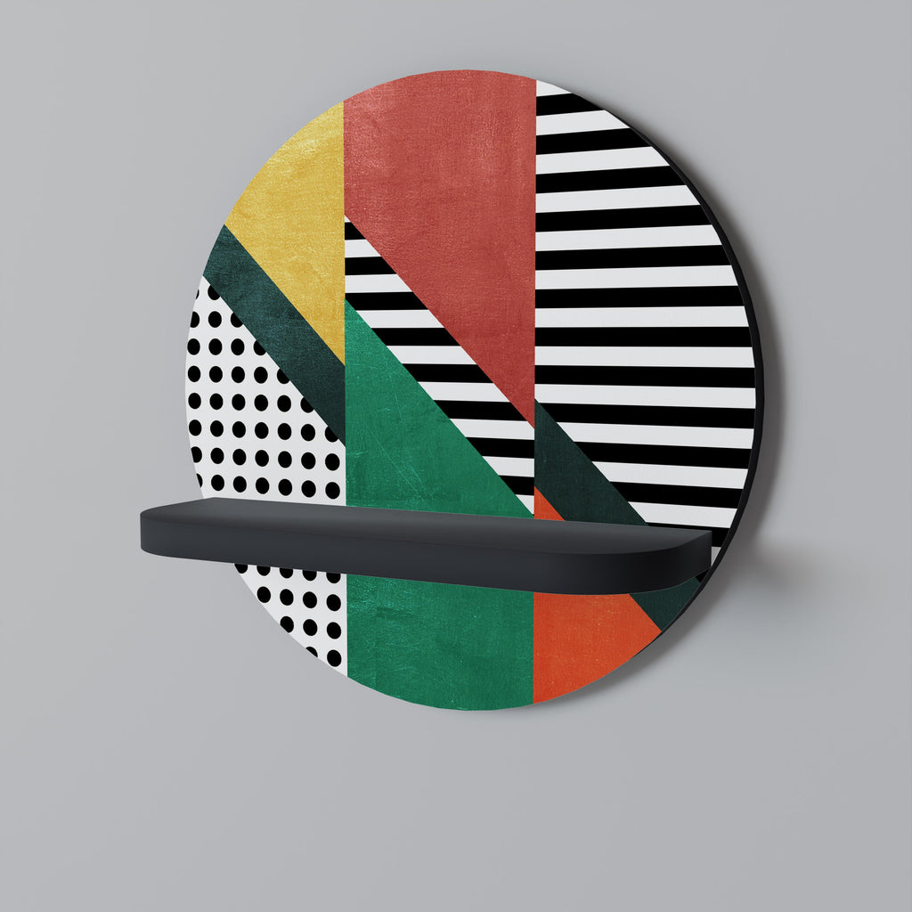 Étagère ronde MAKESHIFT ARTISTRY en finition noire