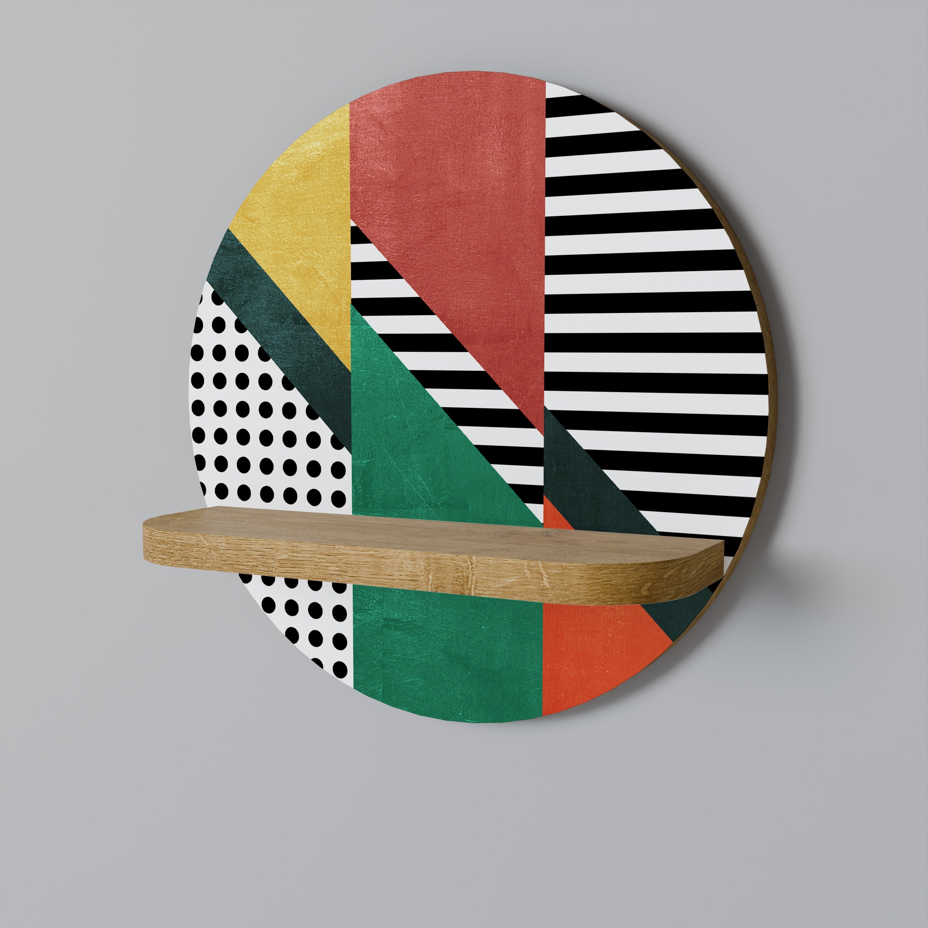 Étagère ronde MAKESHIFT ARTISTRY effet chêne