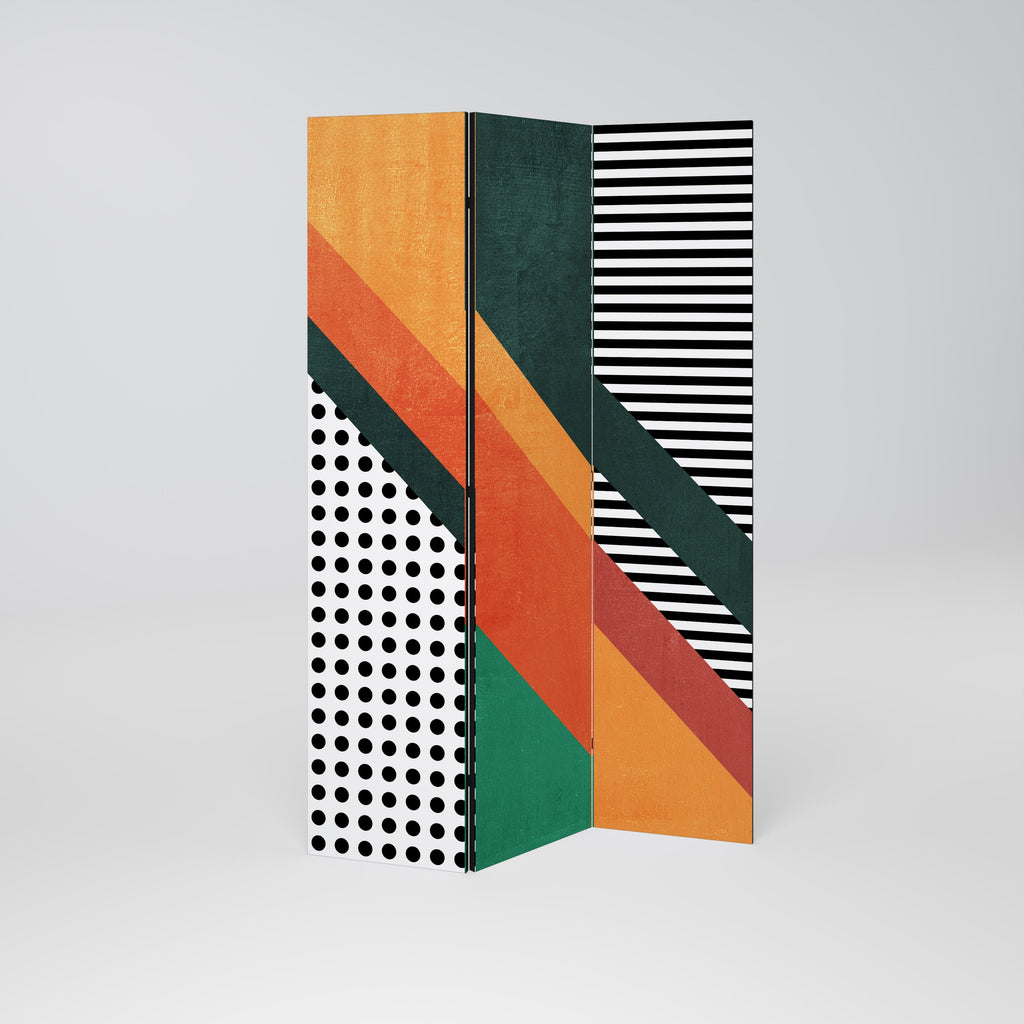 MAKESHIFT ARTISTRY Decorative 3-Panel Room Divider