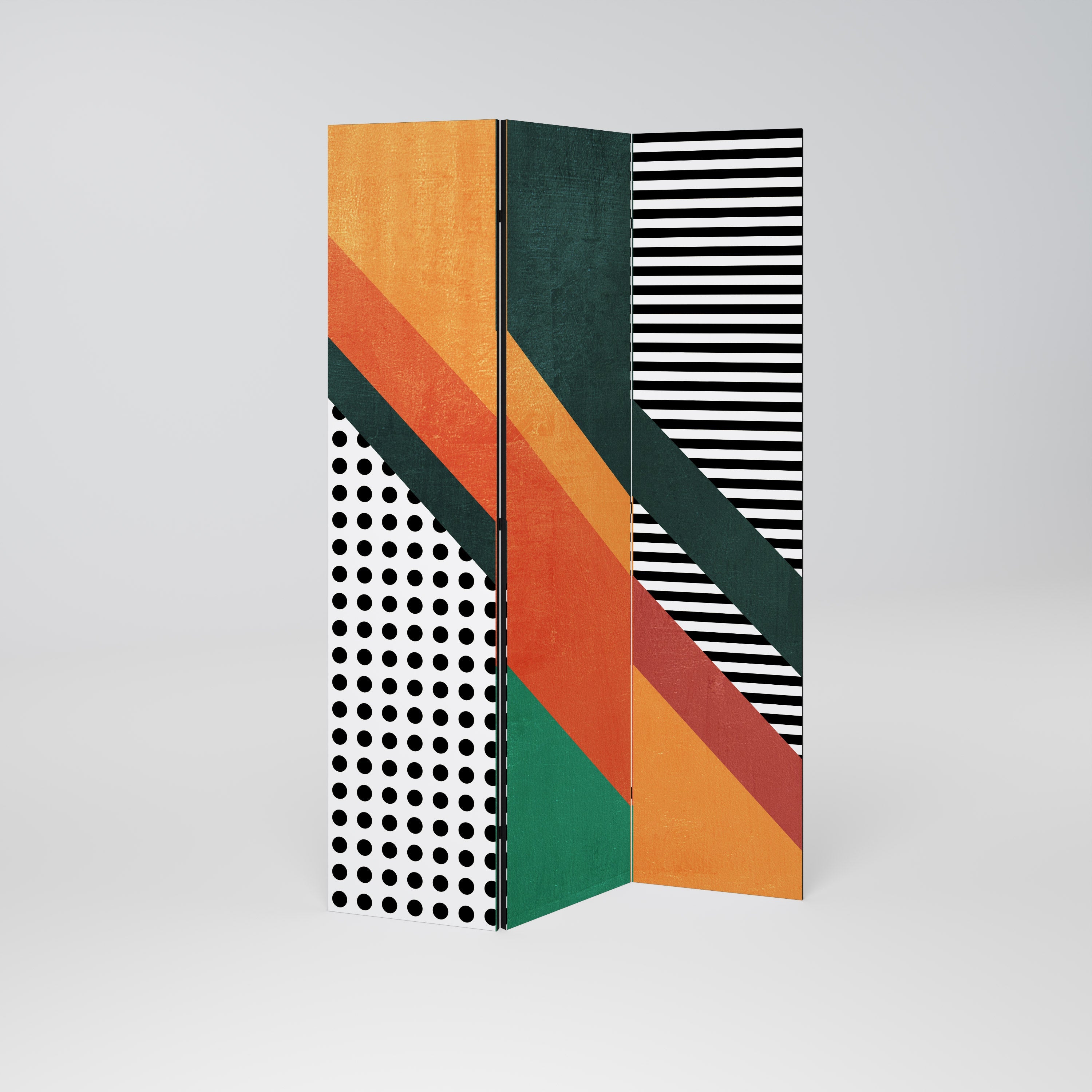 MAKESHIFT ARTISTRY Decorative 3-Panel Room Divider