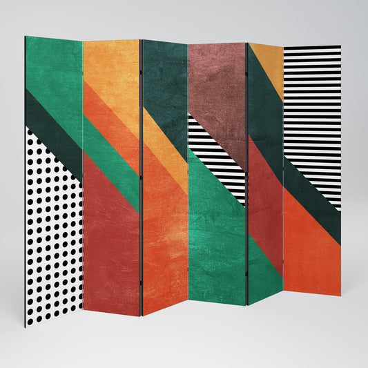 MAKESHIFT ARTISTRY 6-Panel Room Divider