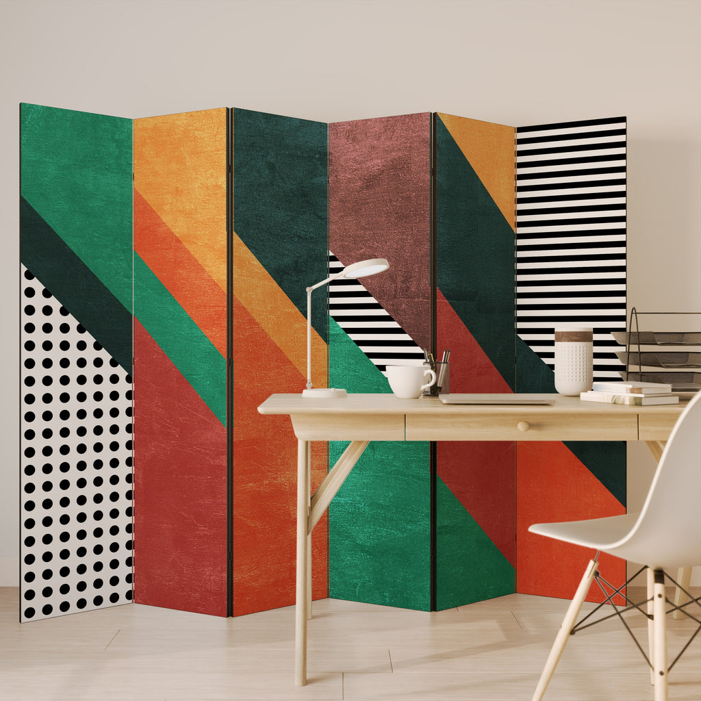 MAKESHIFT ARTISTRY Decorative 6-Panel Room Divider