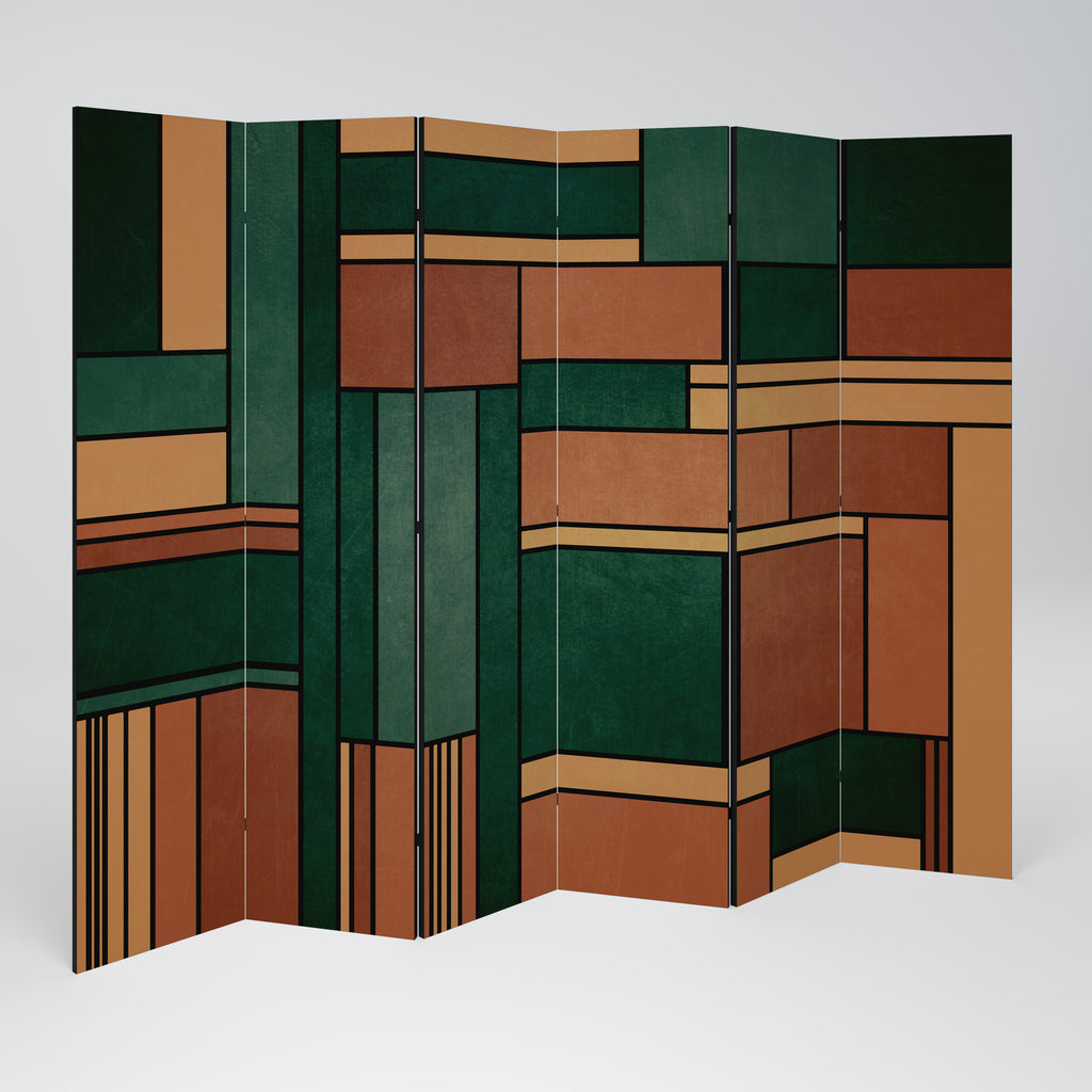 EARTHY FIGURES 6-Panel Room Divider