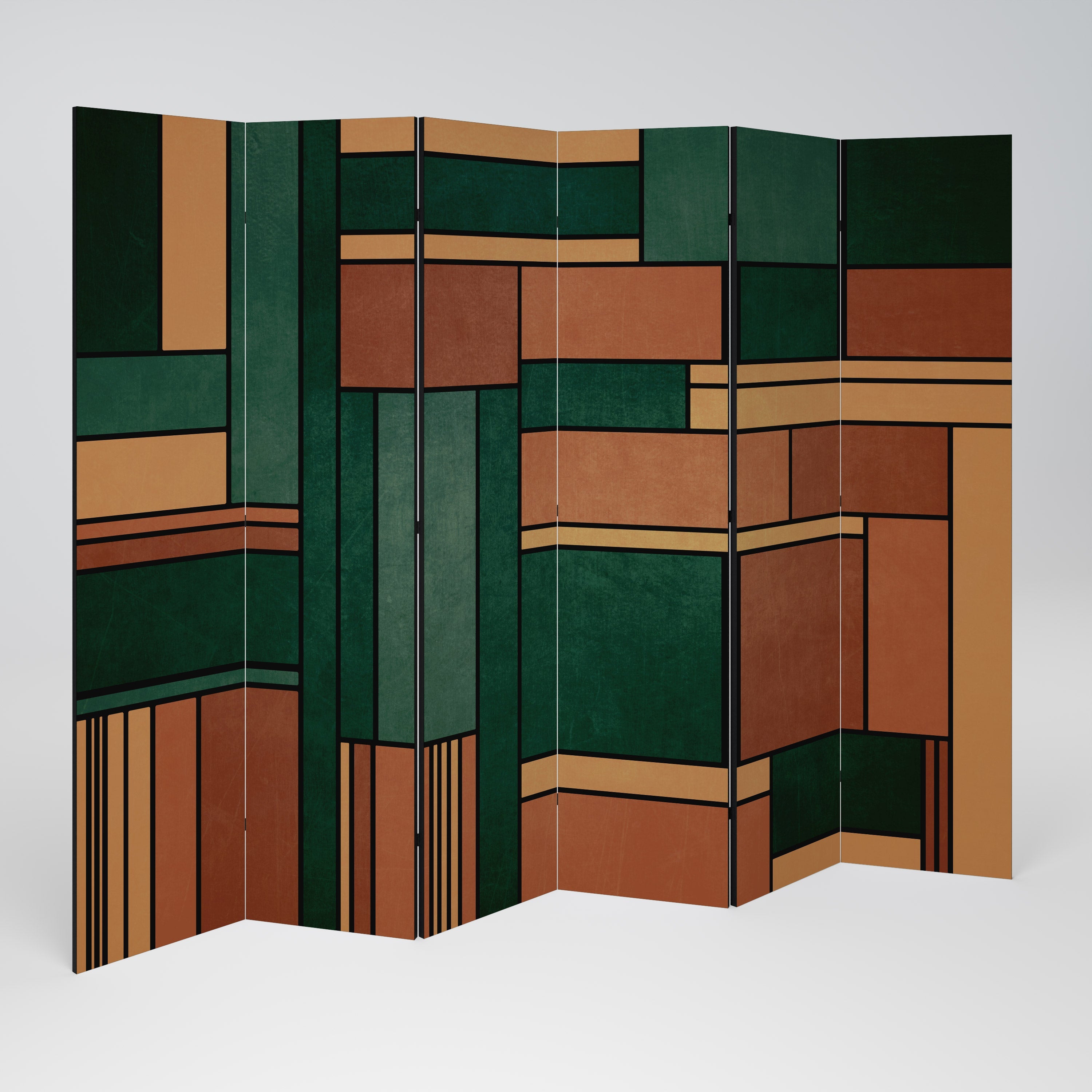 EARTHY FIGURES Decorative 6-Panel Room Divider