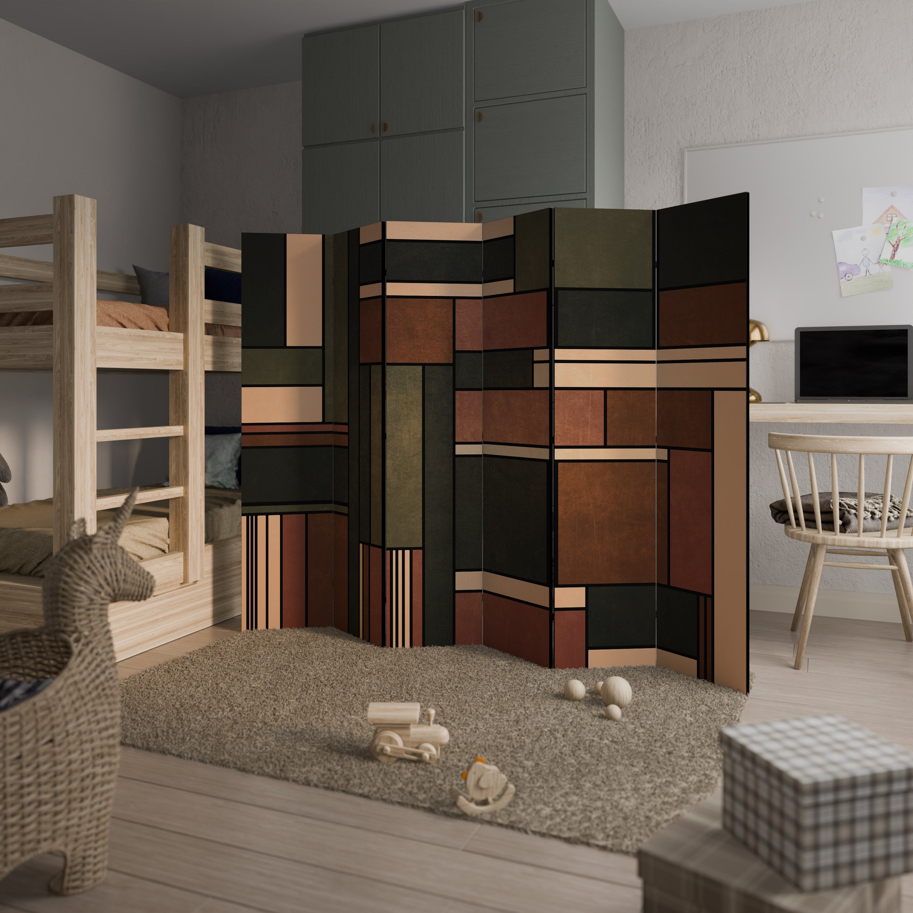 FIGURES OF NATURE Decorative 6-Panel Room Divider