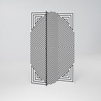 POLYGON ILLUSION 3-Panel Room Divider