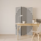 POLYGON ILLUSION 3-Panel Room Divider
