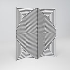 POLYGON ILLUSION 4-Panel Room Divider