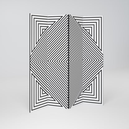 POLYGON ILLUSION 4-Panel Room Divider