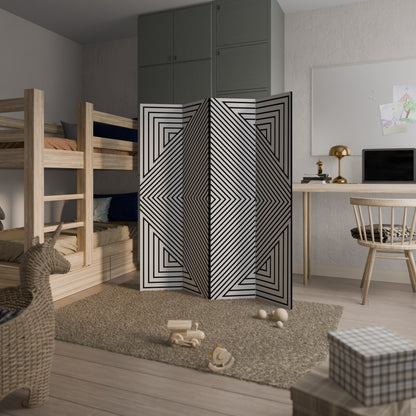 POLYGON ILLUSION 4-Panel Room Divider