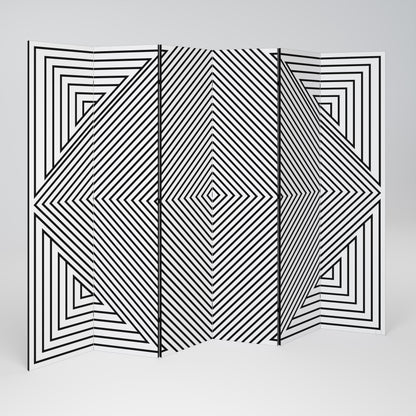 POLYGON ILLUSION 6-Panel Room Divider