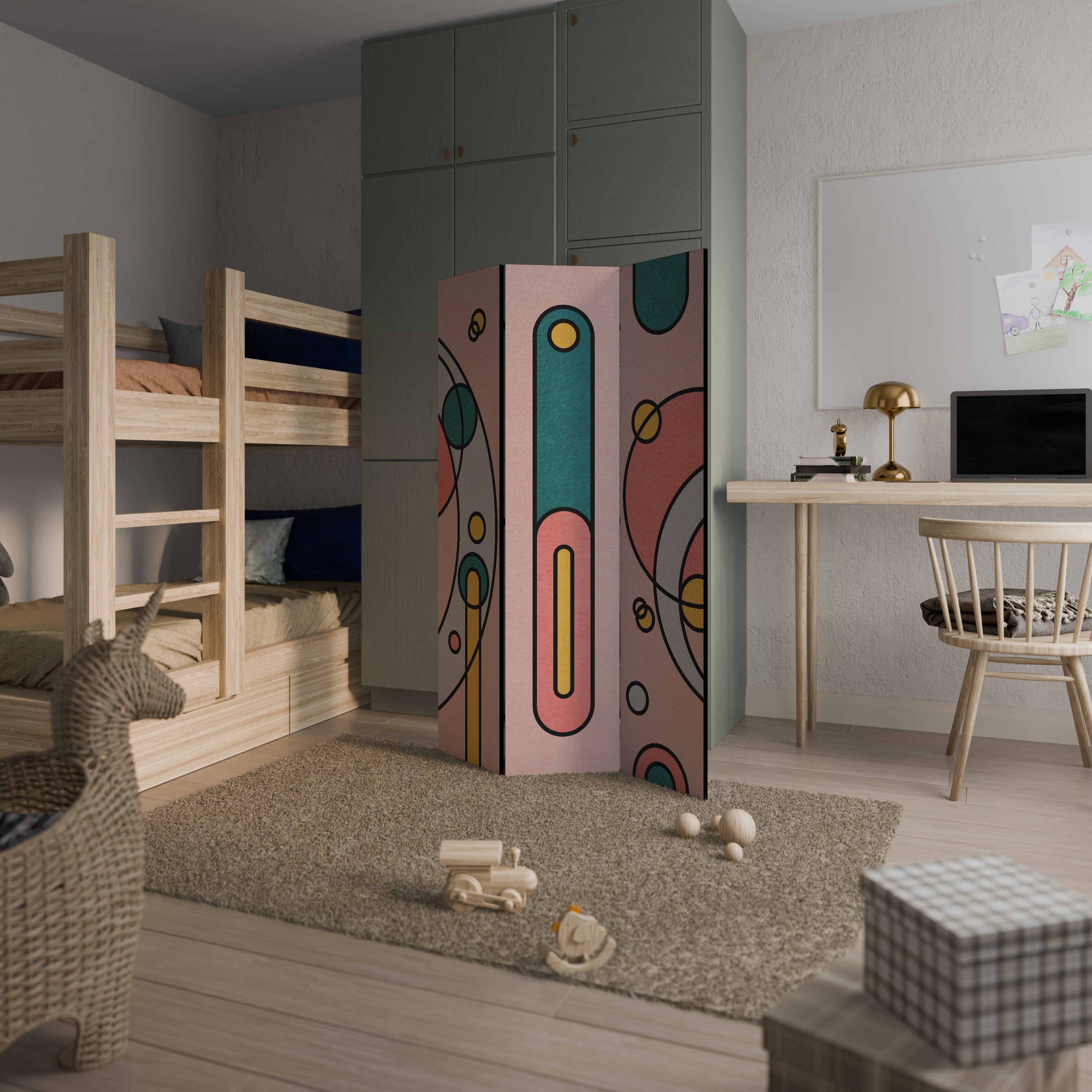 GOSSAMER ECHOES Decorative 3-Panel Room Divider