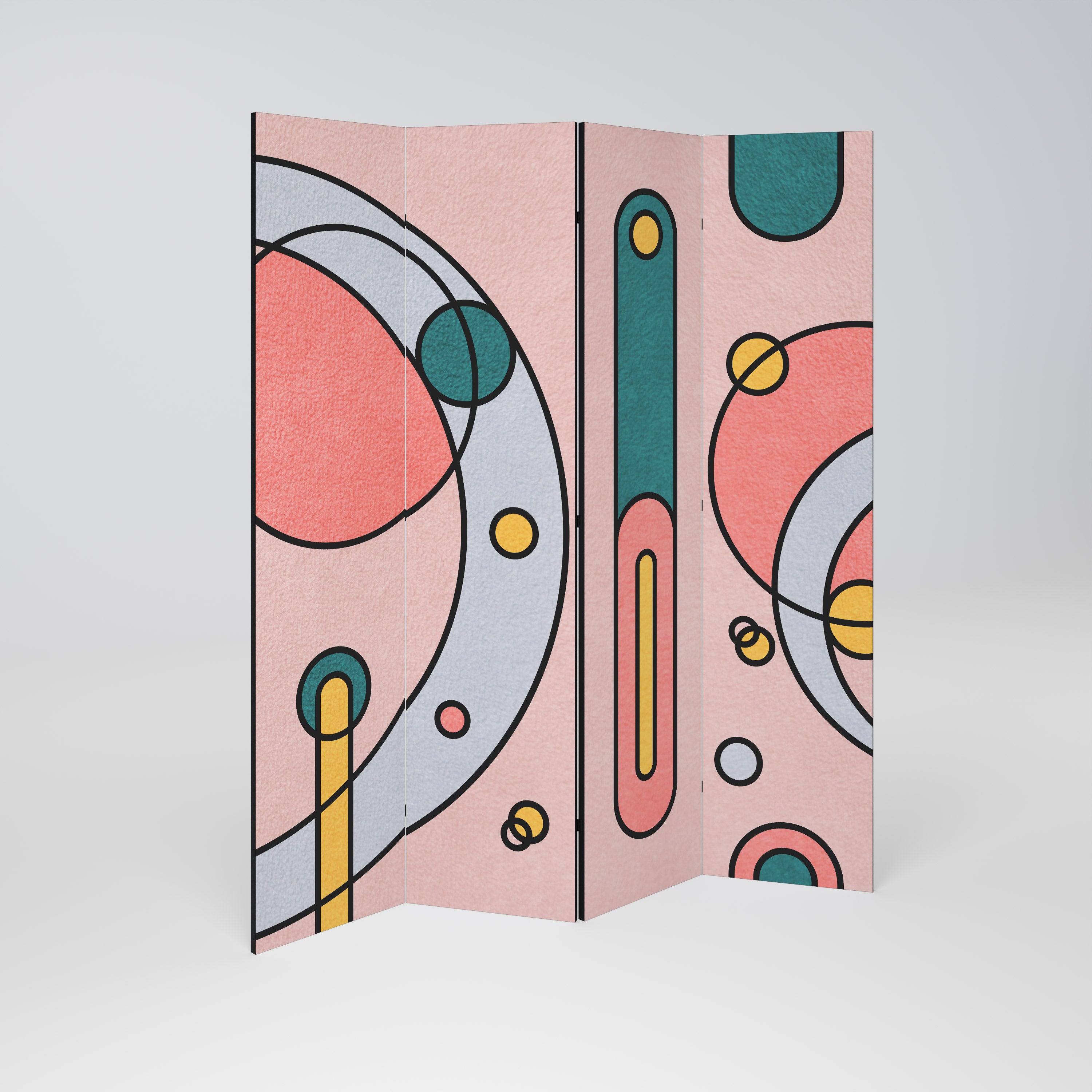 GOSSAMER ECHOES 4-Panel Room Divider