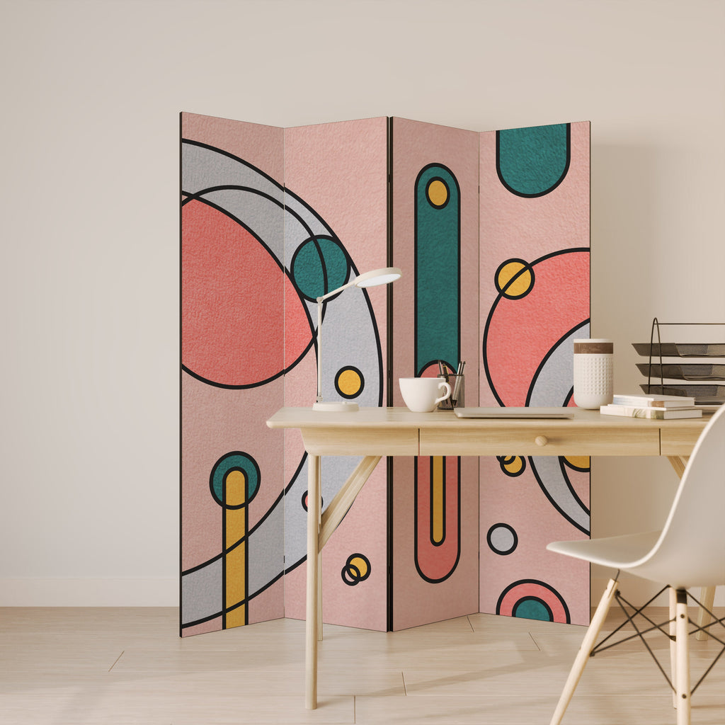 GOSSAMER ECHOES Decorative 4-Panel Room Divider