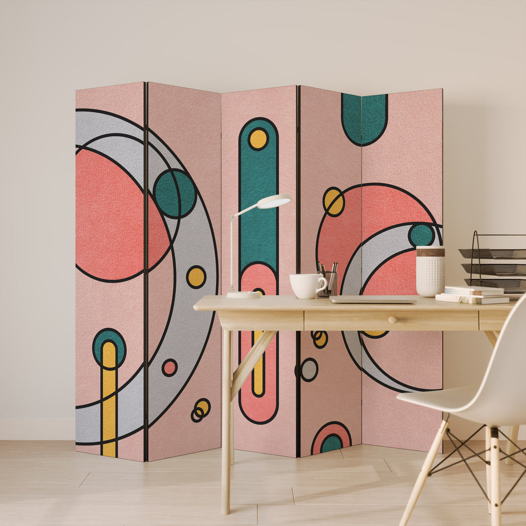 GOSSAMER ECHOES Decorative 5-Panel Room Divider