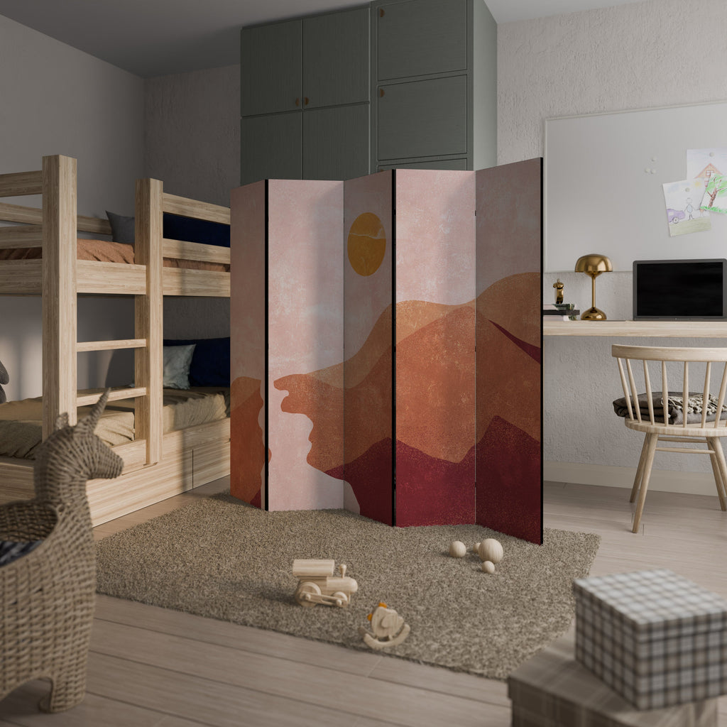 LUMINOUS SUNLIGHT Decorative 5-Panel Room Divider