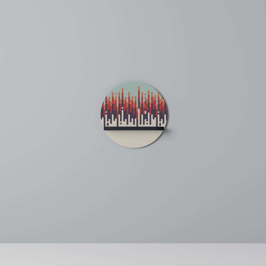 Étagère d'art ronde CHROMA CONTOURS en finition noire