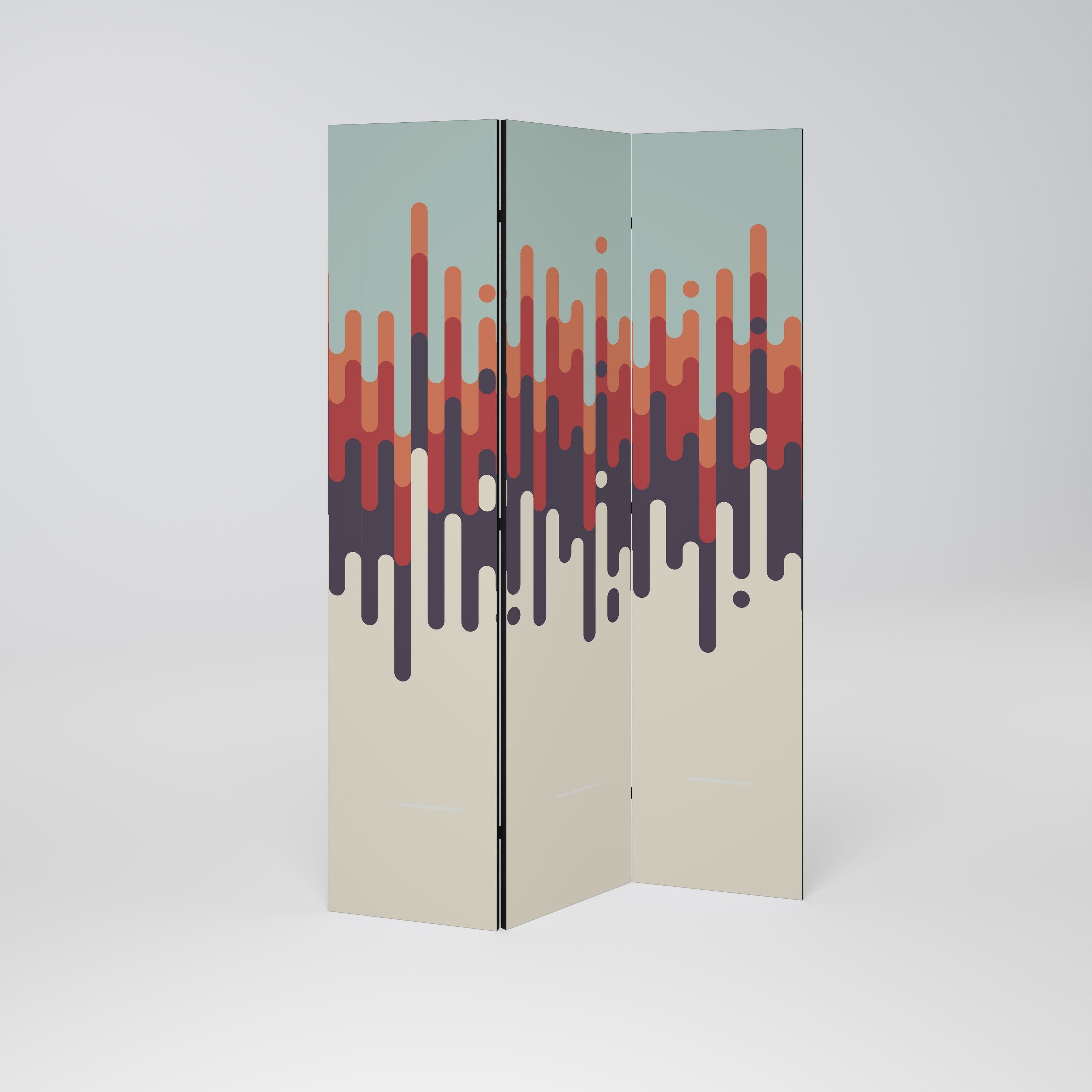 CHROMA CONTOURS Decorative 3-Panel Room Divider