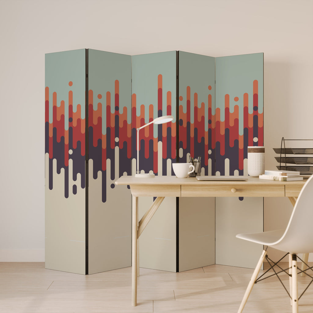 CHROMA CONTOURS Decorative 5-Panel Room Divider