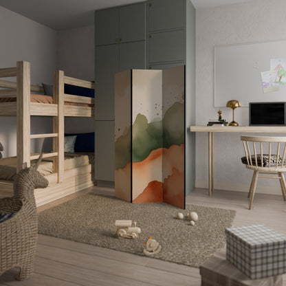 WATERCOLOUR PEAKS 3-Panel Room Divider