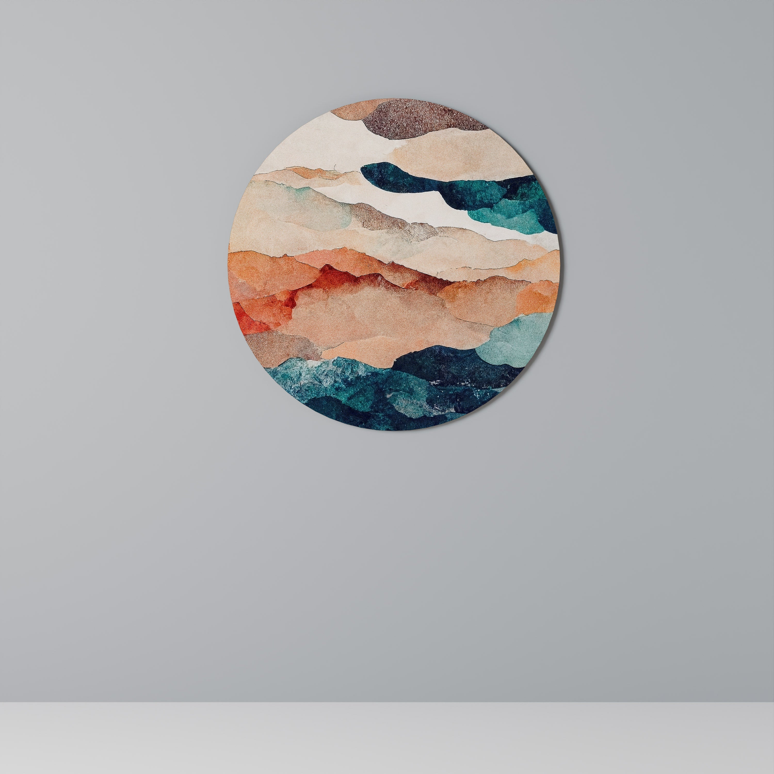 Paysage abstrait Art mural rond