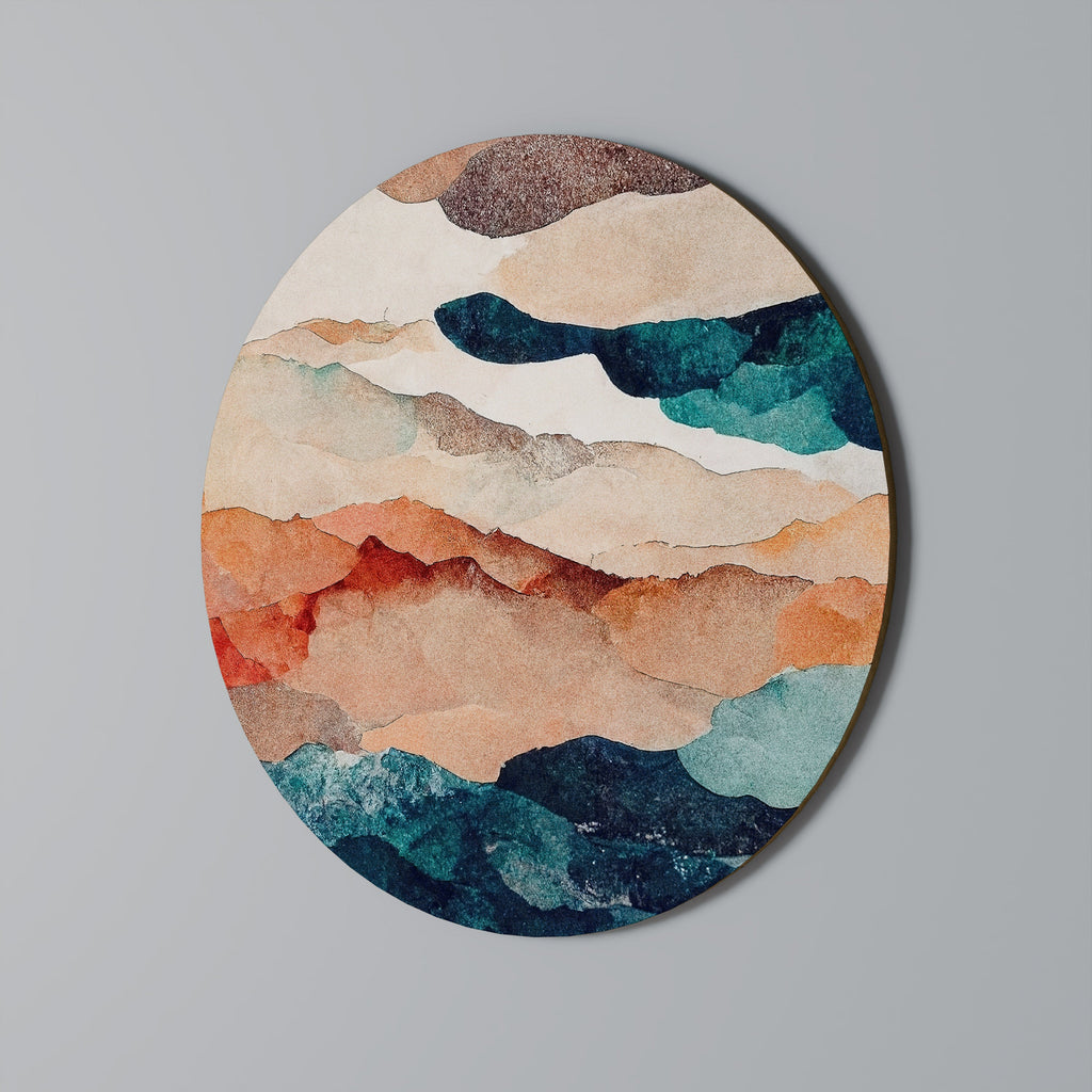 Paysage abstrait Art mural rond