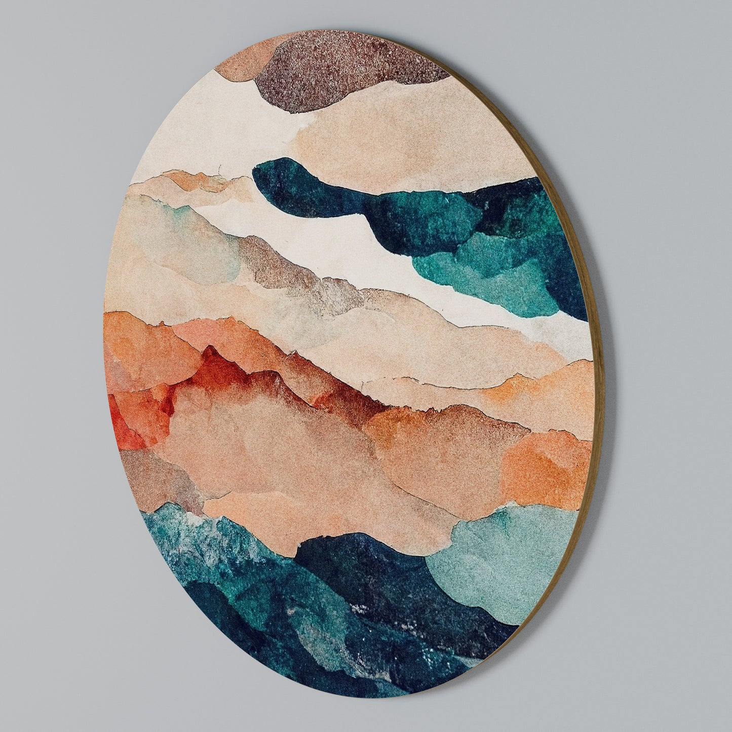 ABSTRACT LANDSCAPE Round Wall Art