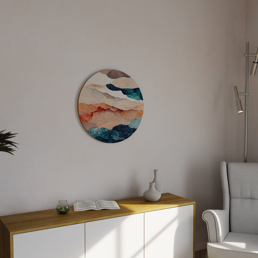 Paysage abstrait Art mural rond