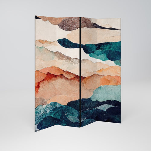 ABSTRACT LANDSCAPE 4-Panel Room Divider