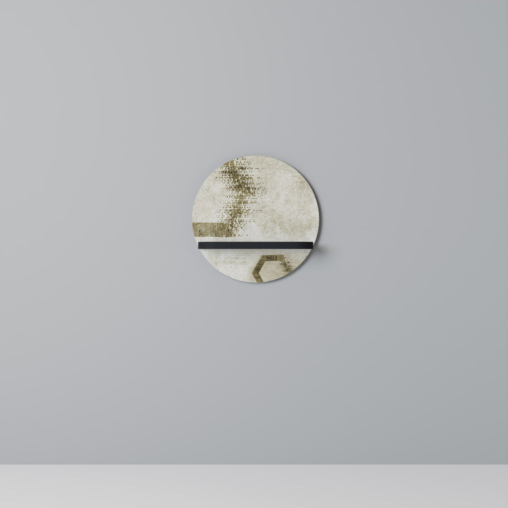 Étagère d'art ronde FORMES HEXAGONALES en finition noire