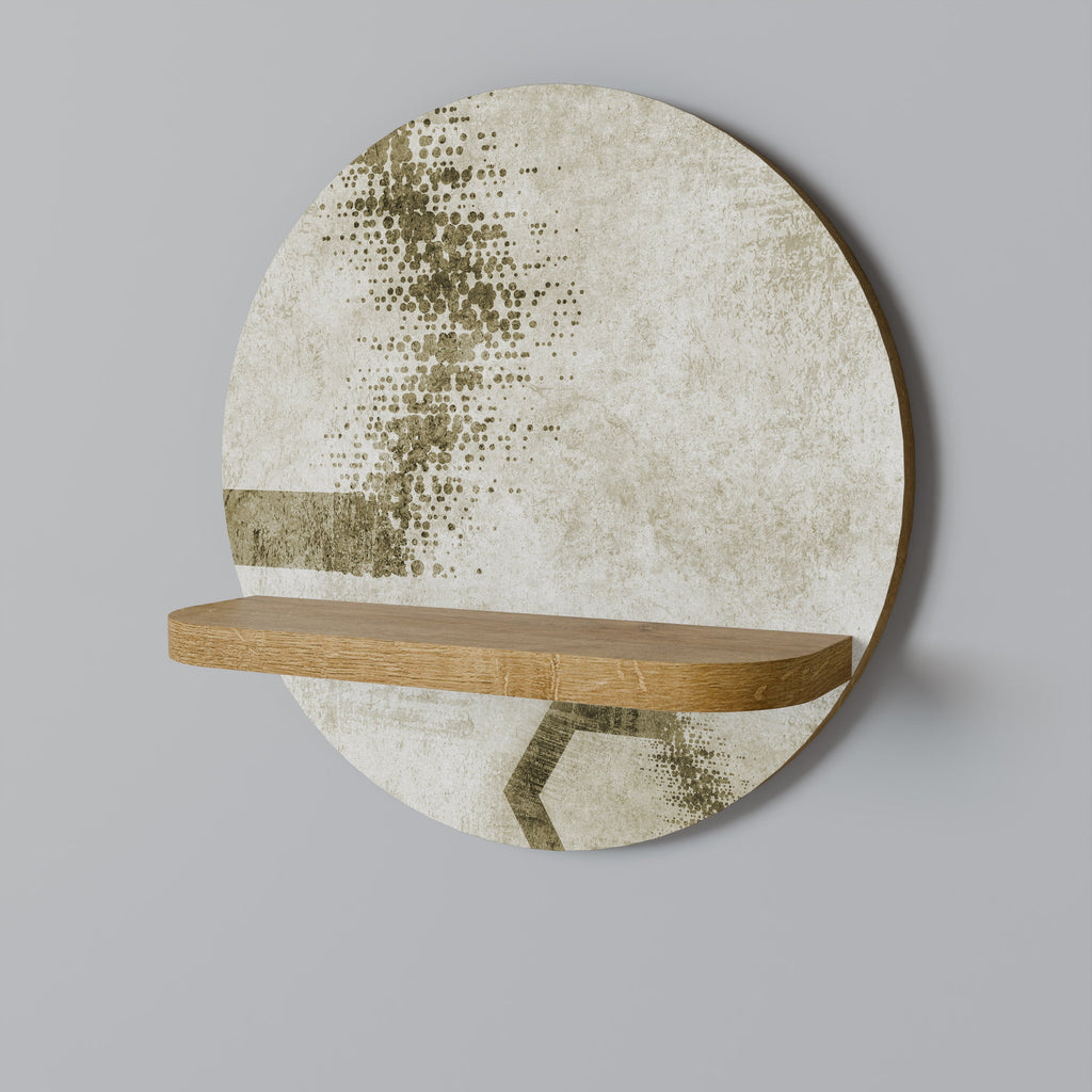 FORMES HEXAGONALES Étagère d'art ronde effet chêne