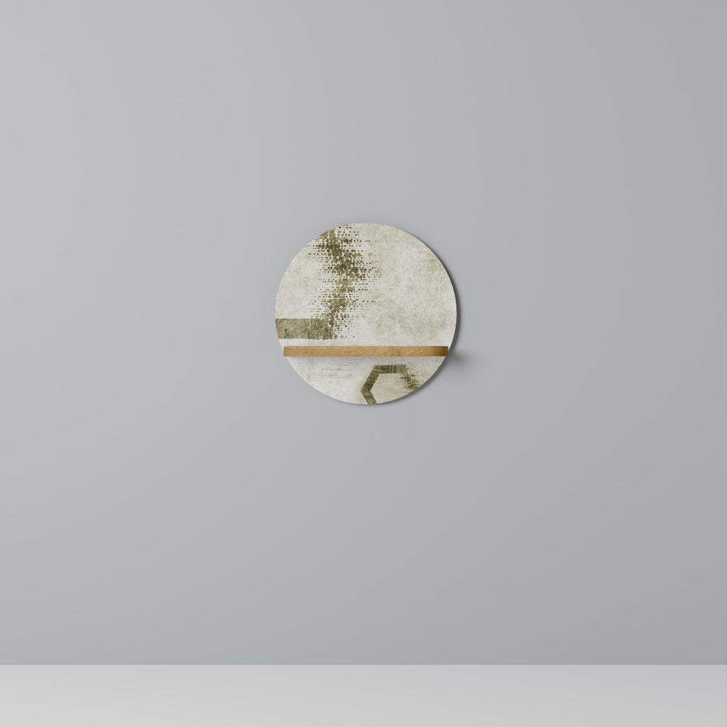 FORMES HEXAGONALES Étagère d'art ronde effet chêne