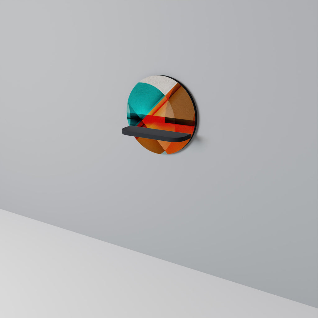 Étagère d'art ronde CIRCULAR RHAPSODY en finition noire