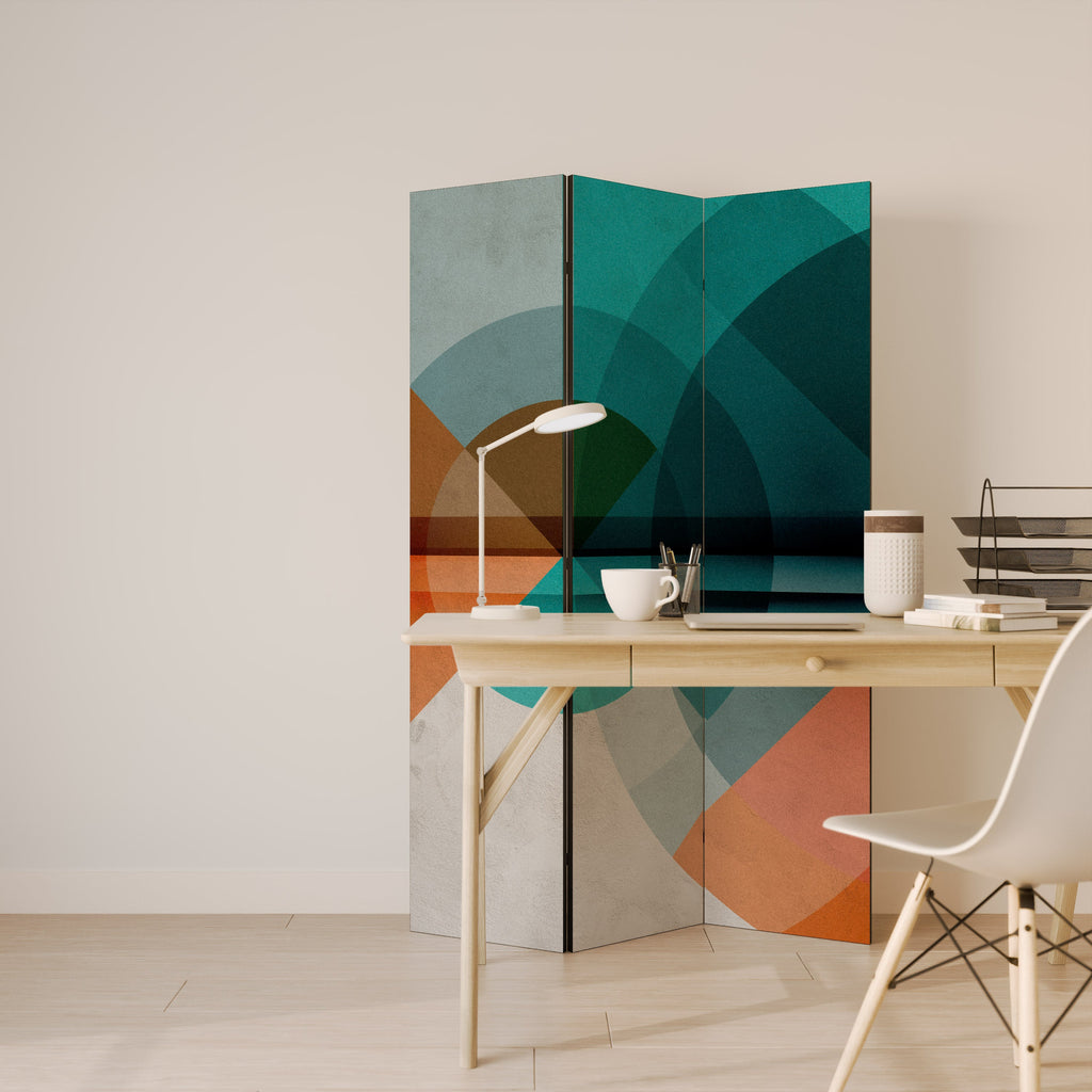 CIRCULAR RHAPSODY Decorative 3-Panel Room Divider