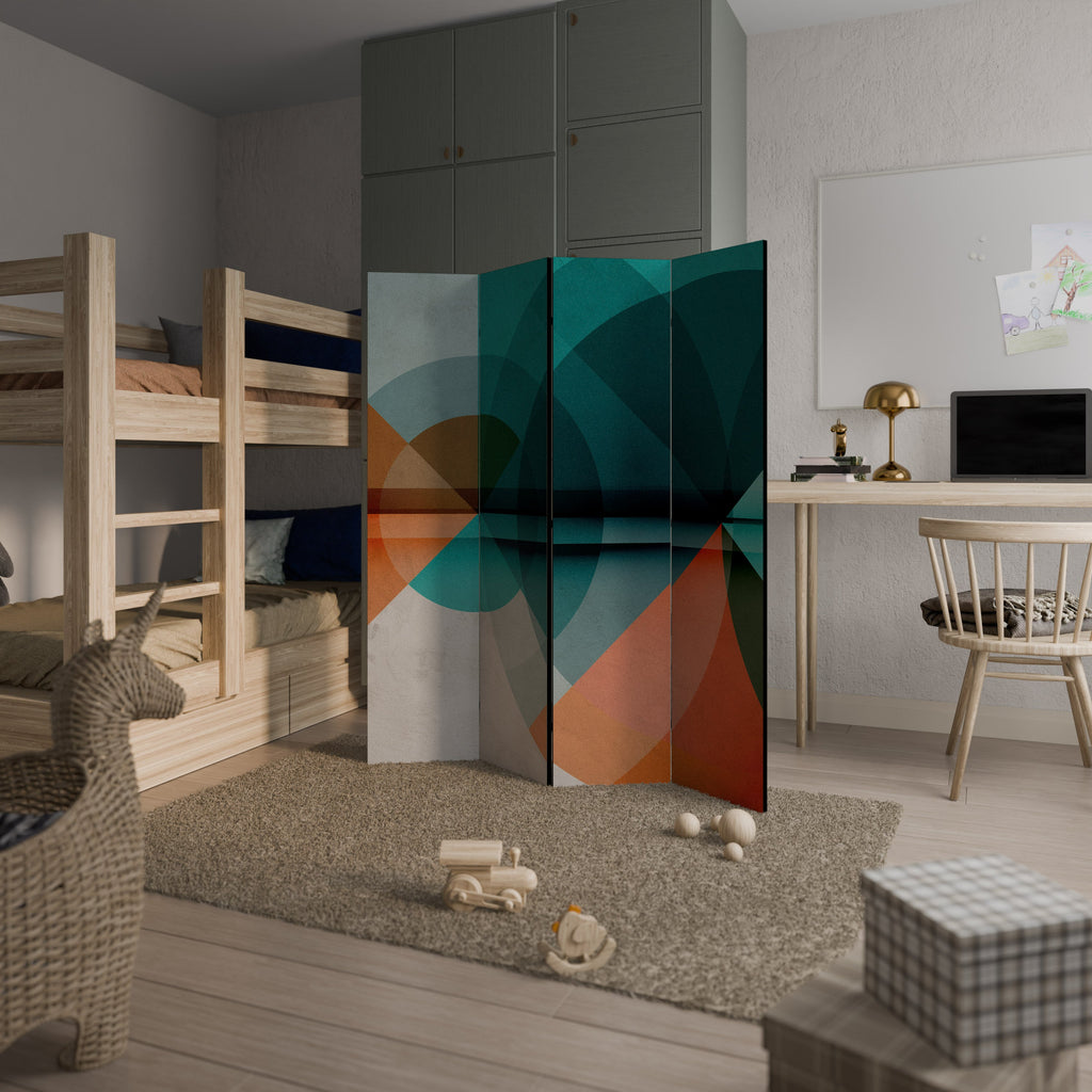 CIRCULAR RHAPSODY Decorative 4-Panel Room Divider