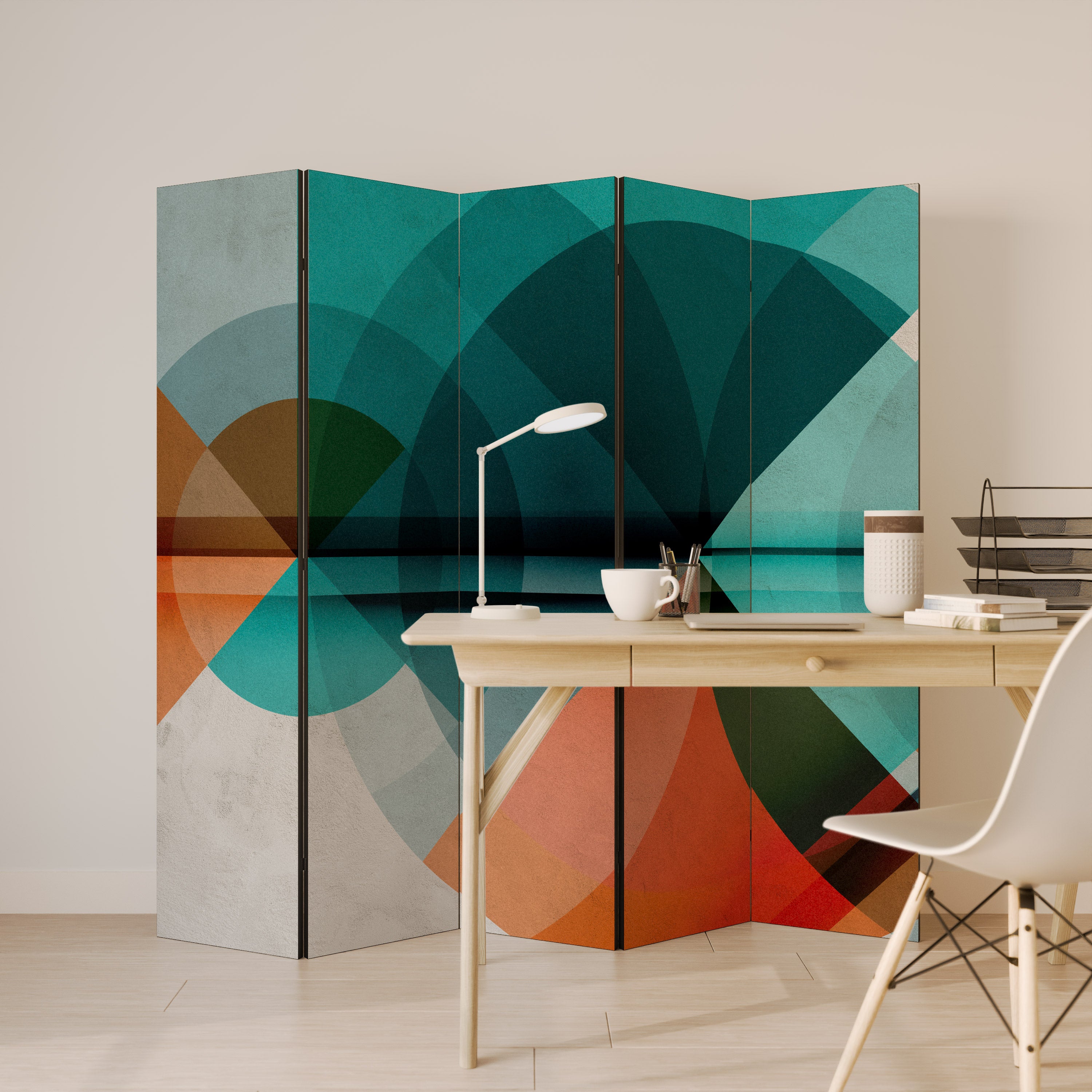 CIRCULAR RHAPSODY 5-Panel Room Divider
