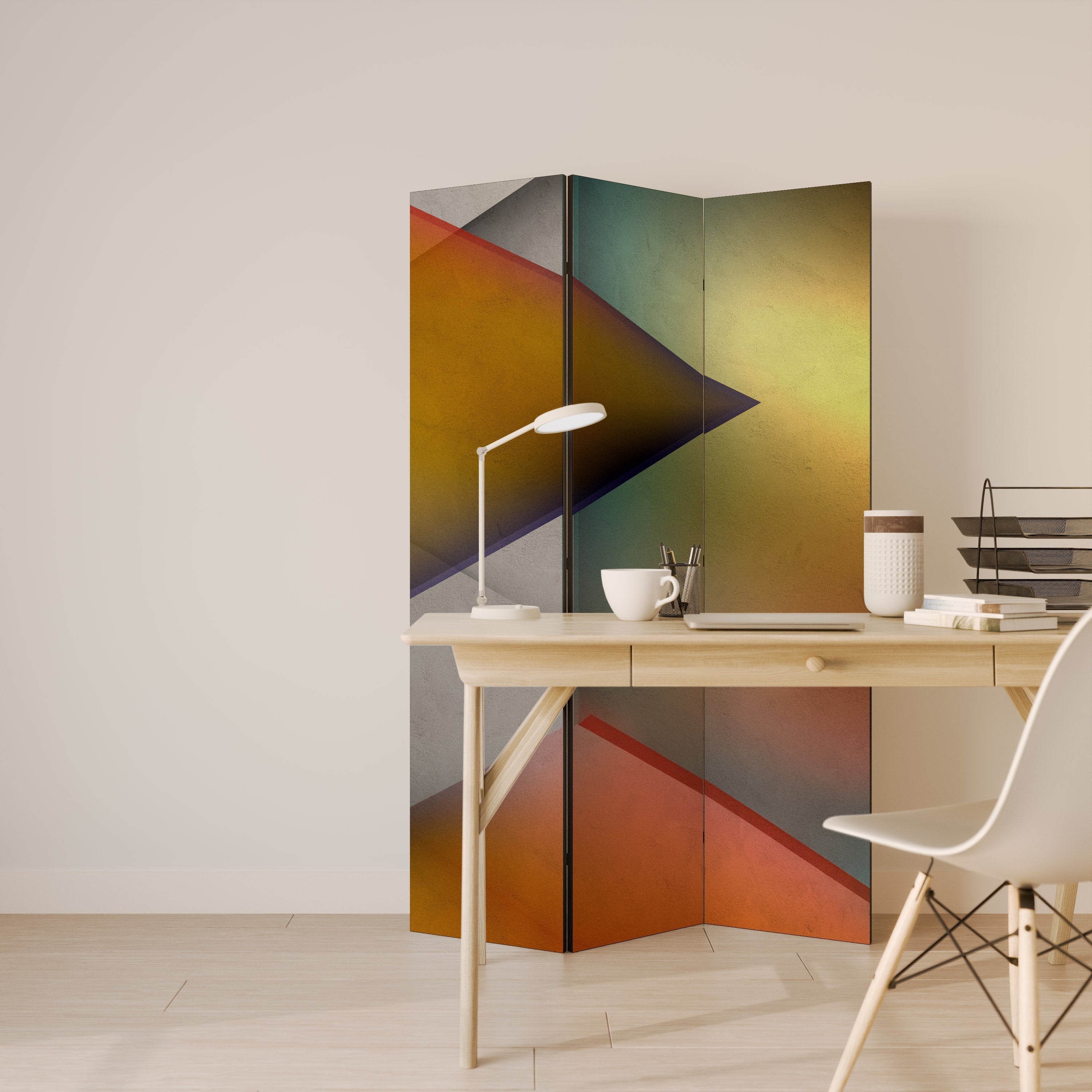 PIERCING SHARPNESS Decorative 3-Panel Room Divider